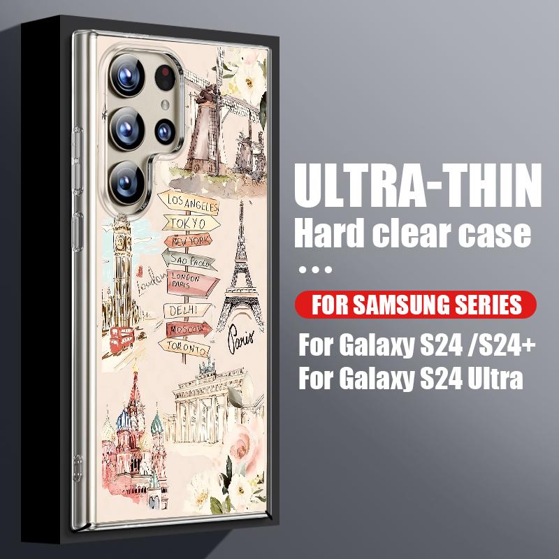 

Чехол для телефона Пейзаж снежной горы для Samsung Galaxy S26 S25 S24 Ultra S23 S21 FE S22 Plus A54 A34 A15 A25 A35 A55 A26 A36 A56 5G Тонкий Прозрачный Жесткий Чехол Samsung A26 5G прозрачный