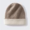 New Cashmere Hat% Pure Cashmere New Color Matching Warm Bag Head Ear Protection Knitted Hat