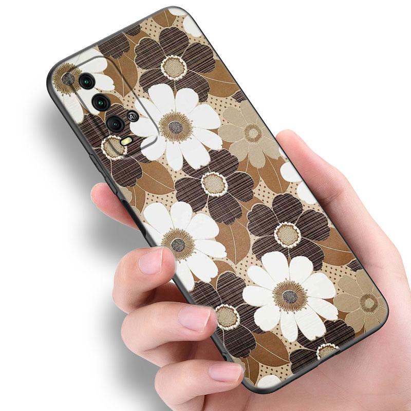 Aesthetic African Wax Fabic Phone Case For Xiaomi Redmi Note 5 6 9T K20 K40 K50 Pro 7A 8A 9A 9C 9i 10A 10C A1 S2 TPU Black Cover