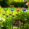 Garden Wrought Iron Flowers Decor Animal Food Cups Multi-color Flower Grass Lawn Layout Bees Animals  Metal Water Dispensers