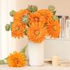 Premium Sense Flocking Teddy Sunflower Simulation Flower Living Room Entrance Bedroom Decoration Fake Flower Ornament Simulation Sunflower