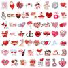 57Pcs Couple Love Graffiti Stickers Suitcase Water Cup Stationery Mobile Phone Scooter Laptop Refrigerator Decoration Diy Decals