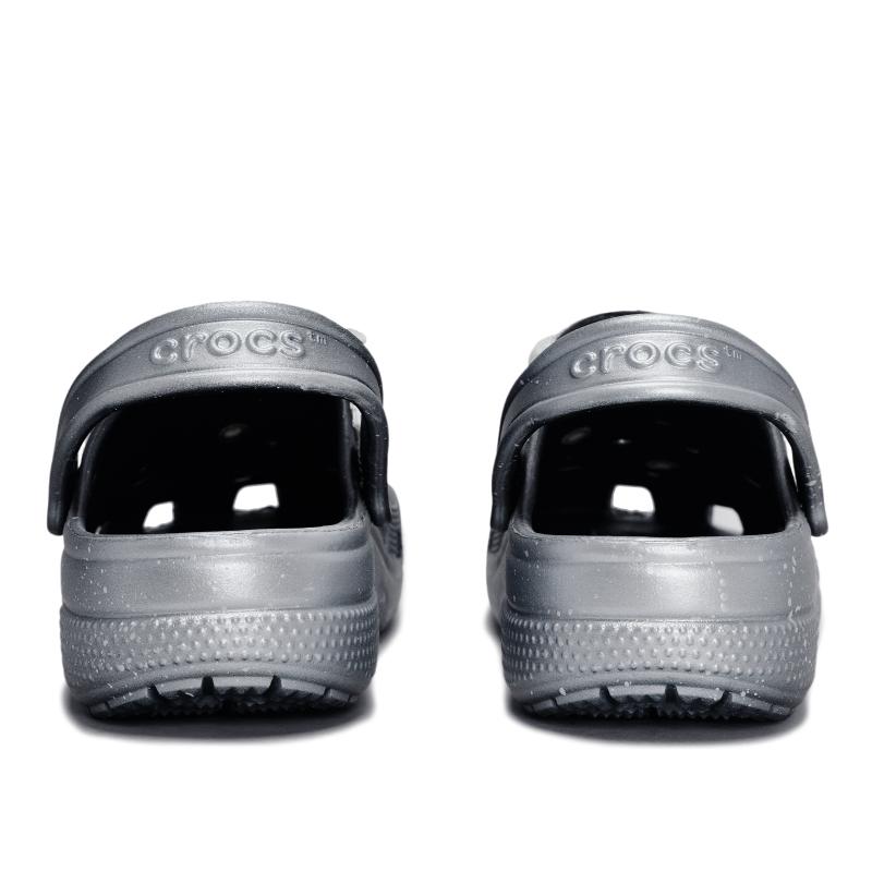 Crocs Classic clog 811 made starry sky angel wings dream ink splashing feeling gift box set hole shoes unisex black and silver