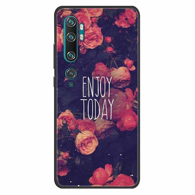 For Xiaomi Mi Note 10 Case Silicone Soft Owl Lion TPU Fashion Back Cover For Xiaomi Mi Note10 Cases Protective Printed Covers