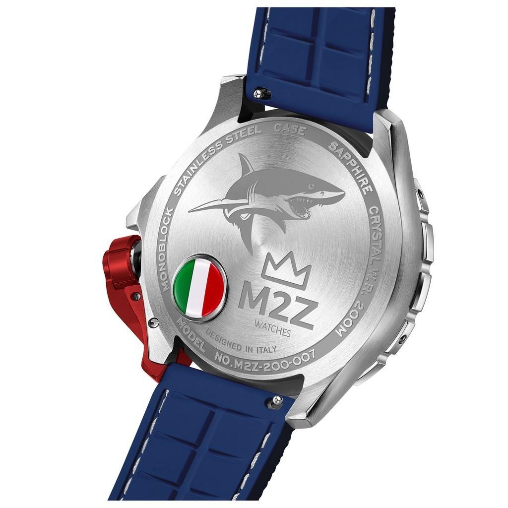 M2Z Diver 200 Sapphire Glass Blue Strap Blue Dial Automatic 200-007 200M Men's Watch