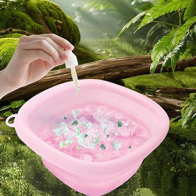Bol de Bain de Glace pour le Visage pour Soins du Visage Plongée Trempage Visage Pliable Glace Soins du Visage Bassin de Lavage Outil de Soins de la Peau pour Domicile Voyage