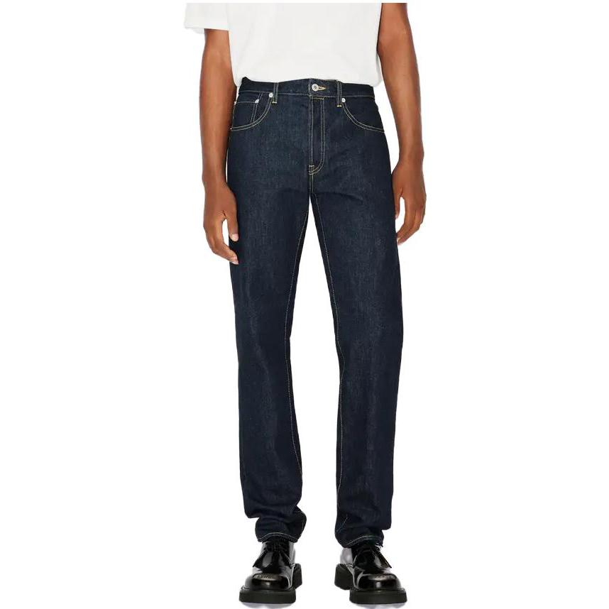 KENZO Logo Patch Slim Jeans FD65DP1016B1DM