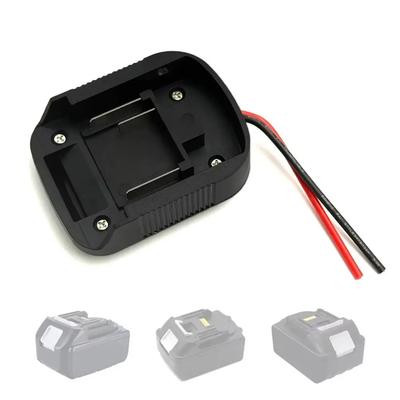 Support de batterie Li-ion en ABS portable avec câble et connecteur de batterie, adaptateur de batterie au lithium durable et pratique pour bricolage Makita