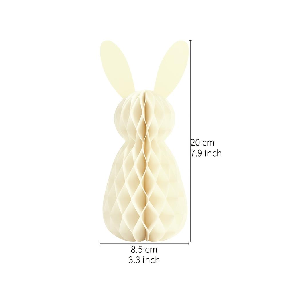 5Pcs Easter Bunny Honeycomb Party Supplies Set, Table Centerpiece and Hanging Decorations for Birthday
