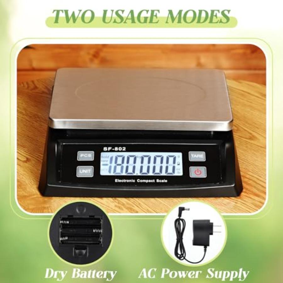Large Digital Kitchen Scale 66LB 30kg Commercial Food Scale Stainless Bread Scale with LCD Display Commercial Weighing Devices