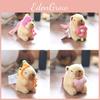 Pink Capybara Plush Keychain Toy With Watermelon Pattern Kid Collectors Doll
