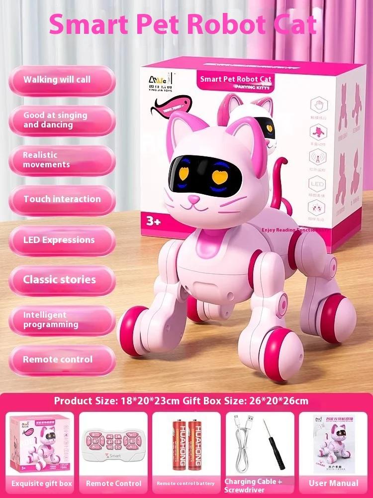 Pink Kitten Machine Toys for Girls, Cute Pet Kitten Gifts for Children, Perfect Birthday Gifts for Little Girls.