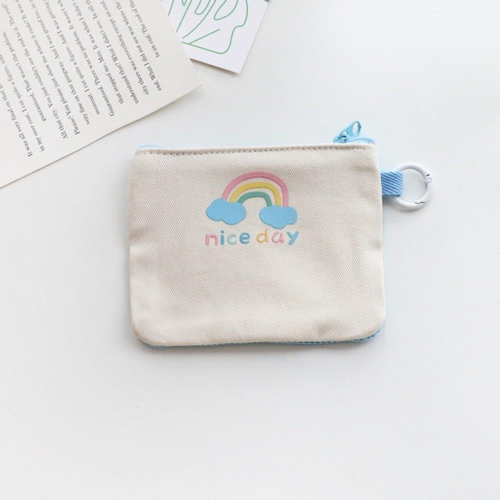 

Portable Solid Color Coin Purse Mini Mesh Storage Bag with Zipper Multifunctional Card Bag Daily Use белый