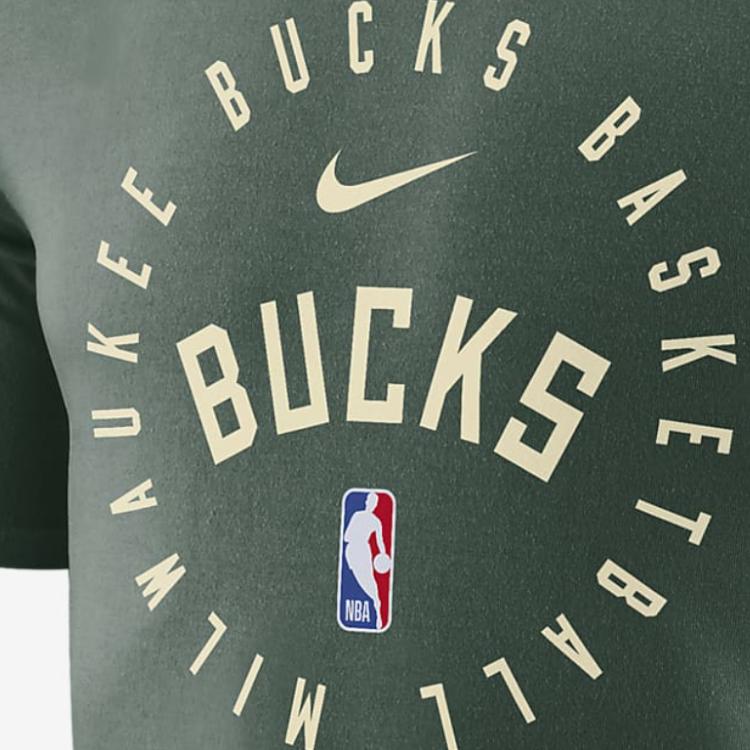Nike Milwaukee Bucks Dri-Fit NBA FW24 Fashion Casual Basketball Short Sleeve T-Shirt Men T-Shirts Cypress-Green HF1427-323