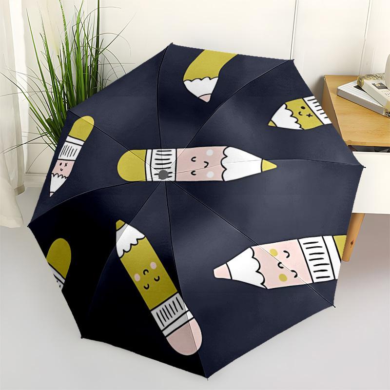1pc Pencil Circle Open/Close Folding Umbrella, All- Portable Umbrella for & Men, Stylish Accessory (Holiday Gift) 8-Rib yy251213139