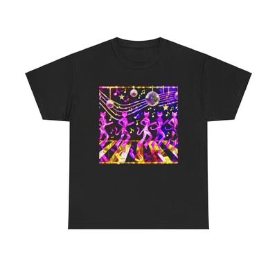Unisex Adult T Shirt Cat Disco World Dance Burst Vintage Style Pet Lover Special