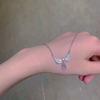 Exquisite Clavicle Chain Elegant Scrub Bow Pendant Necklace for Women Minimalism Personalization Charm Jewerly Birthday Gift