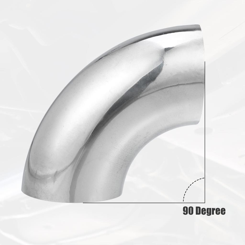uxcell Cot 90 grade din Oțel Inoxidabil SS304, îndoit la mandrină, Cot de Eșapament pentru Mașină
