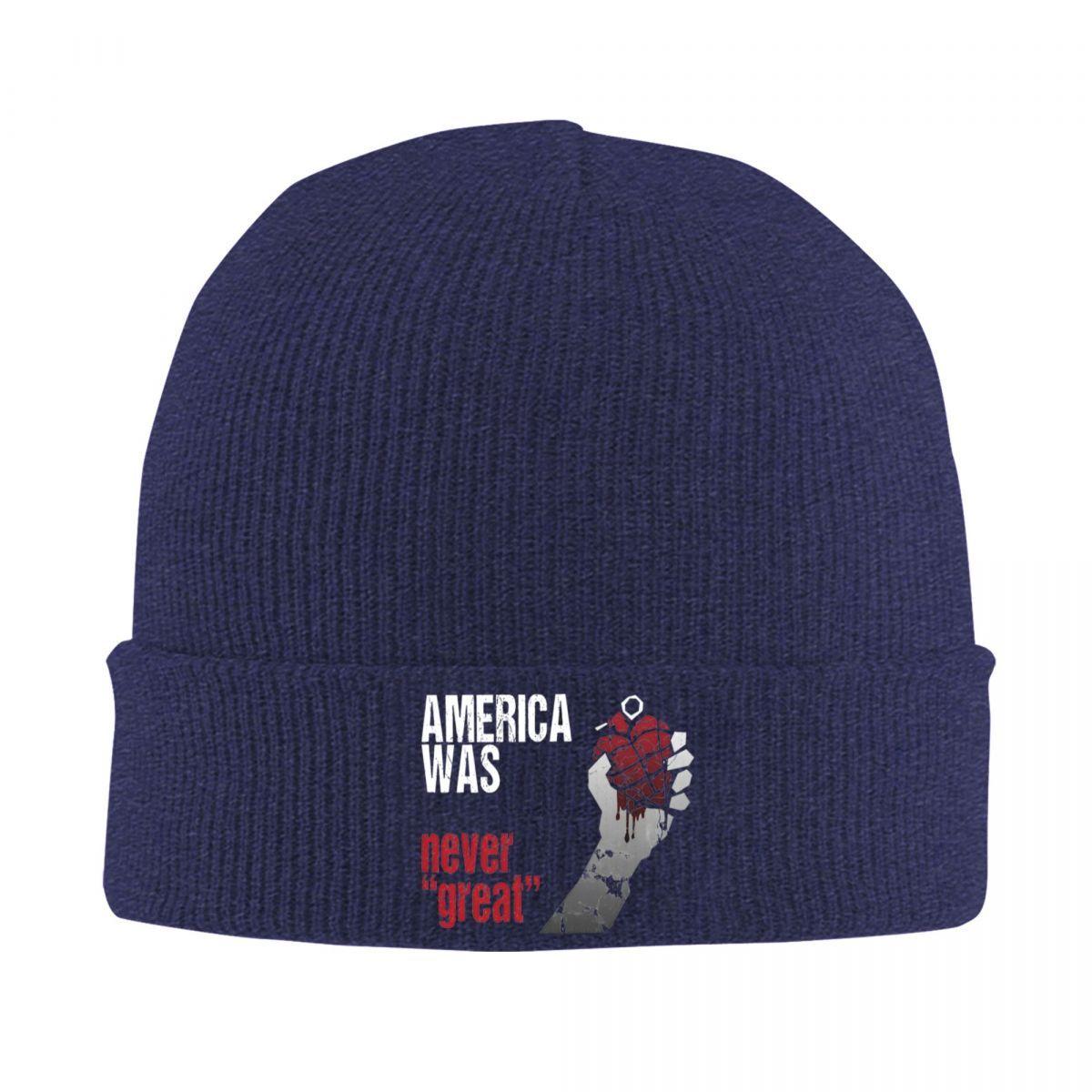

Never Great Green Days Knitted Hat Beanie Autumn Winter Hat Warm Hip-hop Dookie Saviors Hip Hop Album Cap Unisex Women
