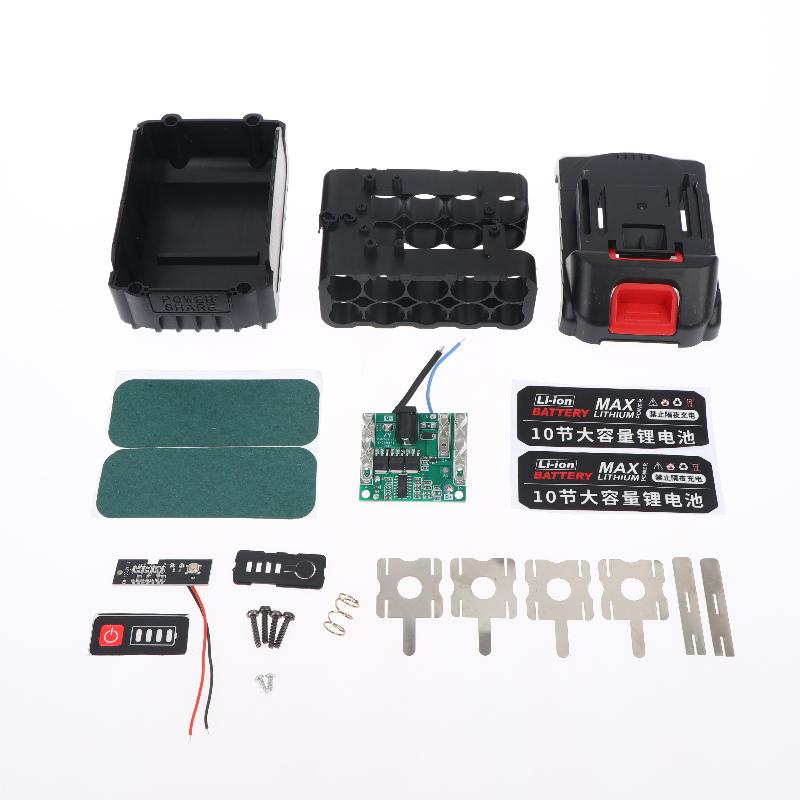 21V Lithium Battery Casing Circuit Protection Board with Sturdy Socket Easy Project Assembly for Rechargeable Tools