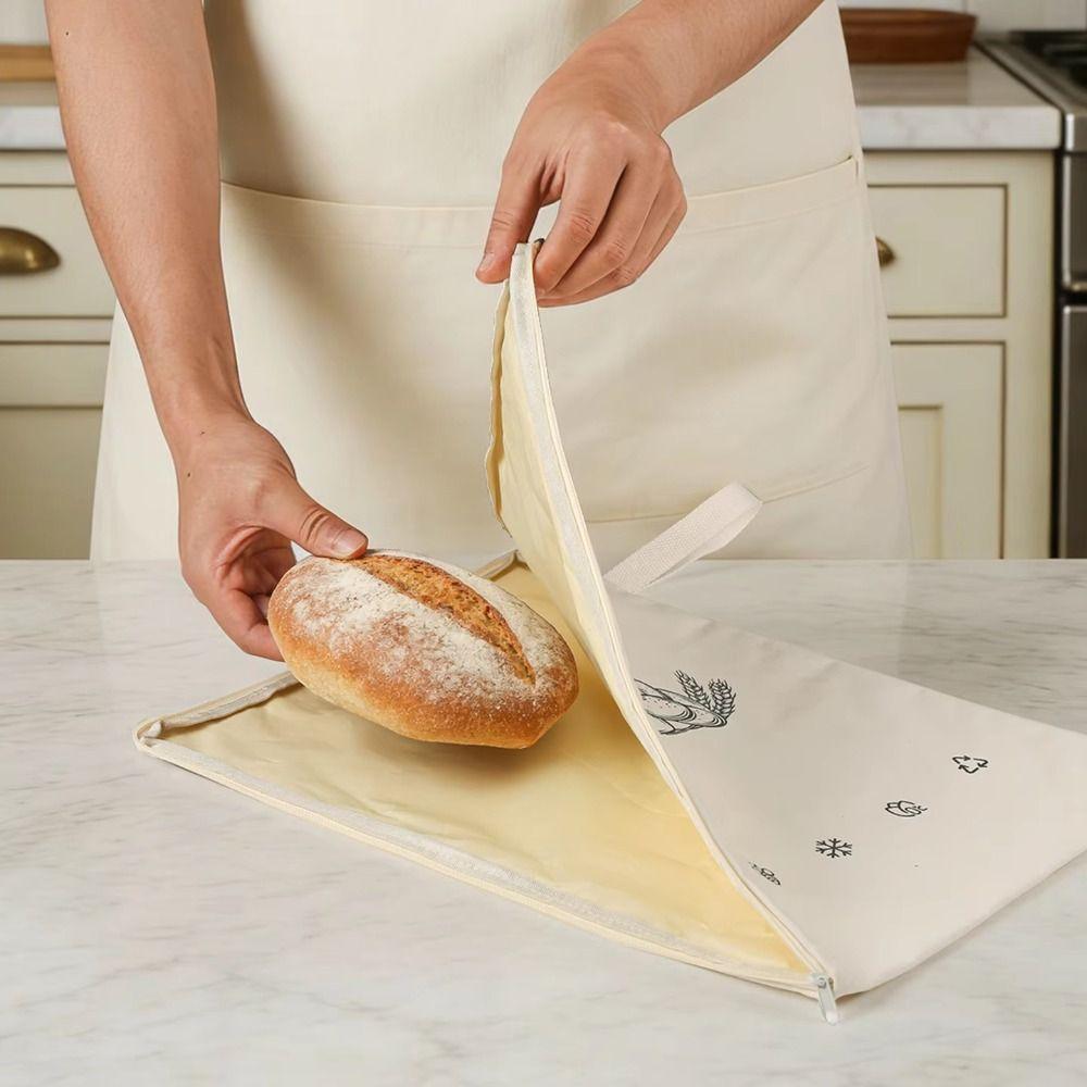 Reusable Beeswax Bread Bags Double-layered Sourdough Bag New Bread Storage Bags Freezer Use
