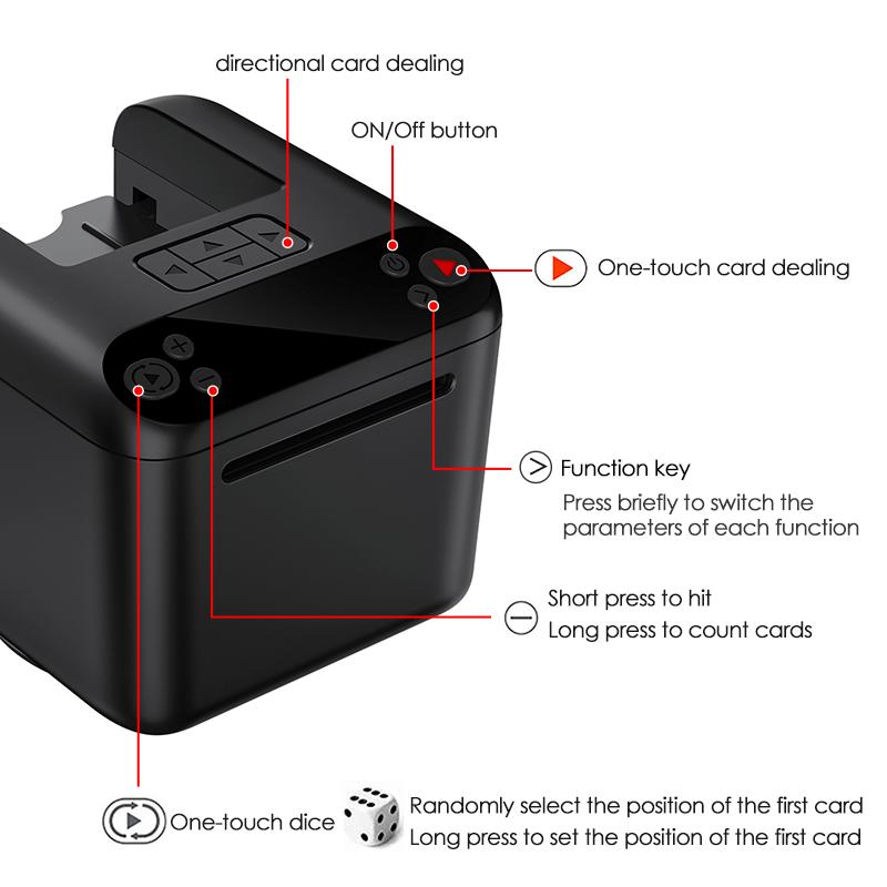 Automatic Dealing Machine 360° Rotating Playing Cards Dealer 5000mAh Rechargeable Intelligent Electric Dispenser Poker Tool