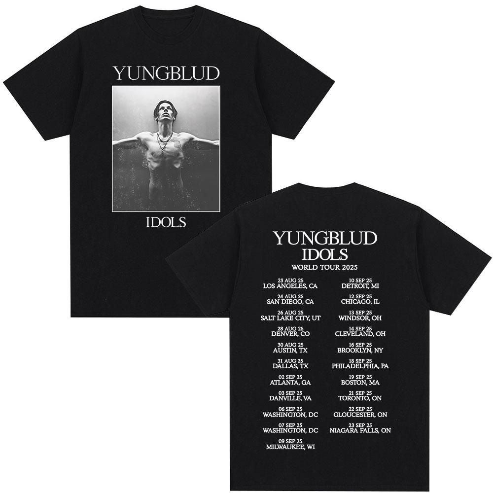 Yungblud IDOLS Album Tour T Shirts Fan Gifts Mens Women Clothing Hip Hop Short Sleeve Tshirts Oversized Summer Cotton Tshirt