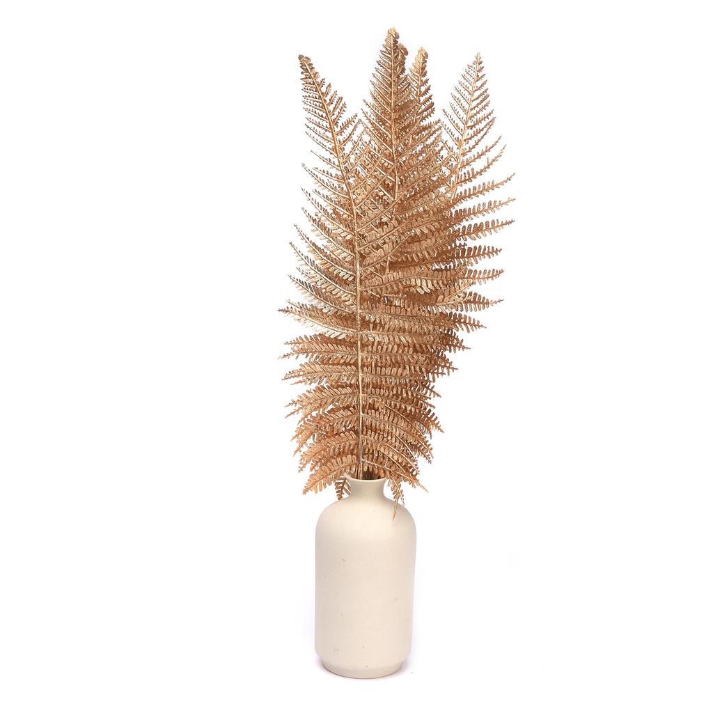 Xmas Leaf Pick Golden Plastic Xmas Flower Leaf Spray Stem for Garden Dining Room Bedroom Meeting Room