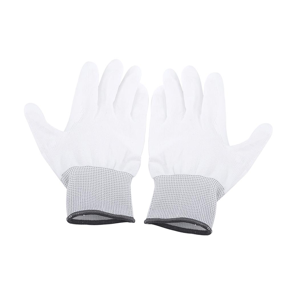 Anti Static Antiskid Glove PU Coated Palm Finger Part for PC Computer Phone (S)