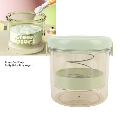 Greek Yogurt Strainer Maker with Lid Fine Mesh Yogurt Filter Maker for Homemade Thick Greek Yogurt Kitchen Gadget Round