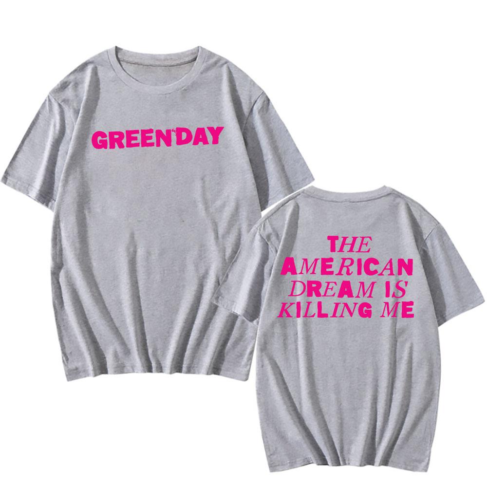 

СПАСИТЕЛИ Американская мечта убивает меня Футболка Рок-группа Green Day Футболка Хлопок Лето Короткий рукав Футболка Мужская одежда Топ 4XL