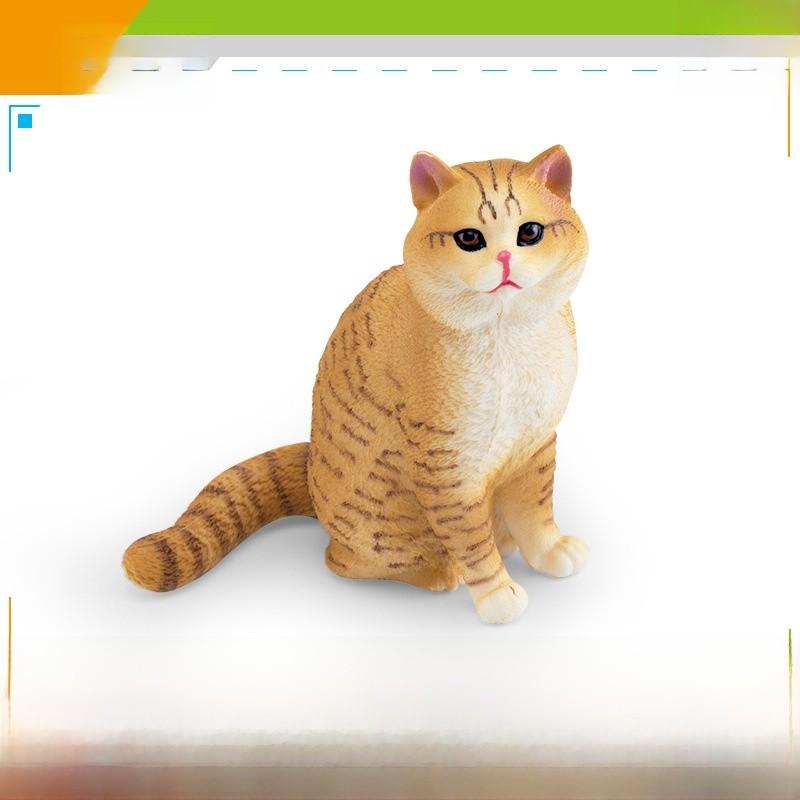 Pvc Orange Cat Grey Cat Model Decor For Home Office Desk And Collectors Display