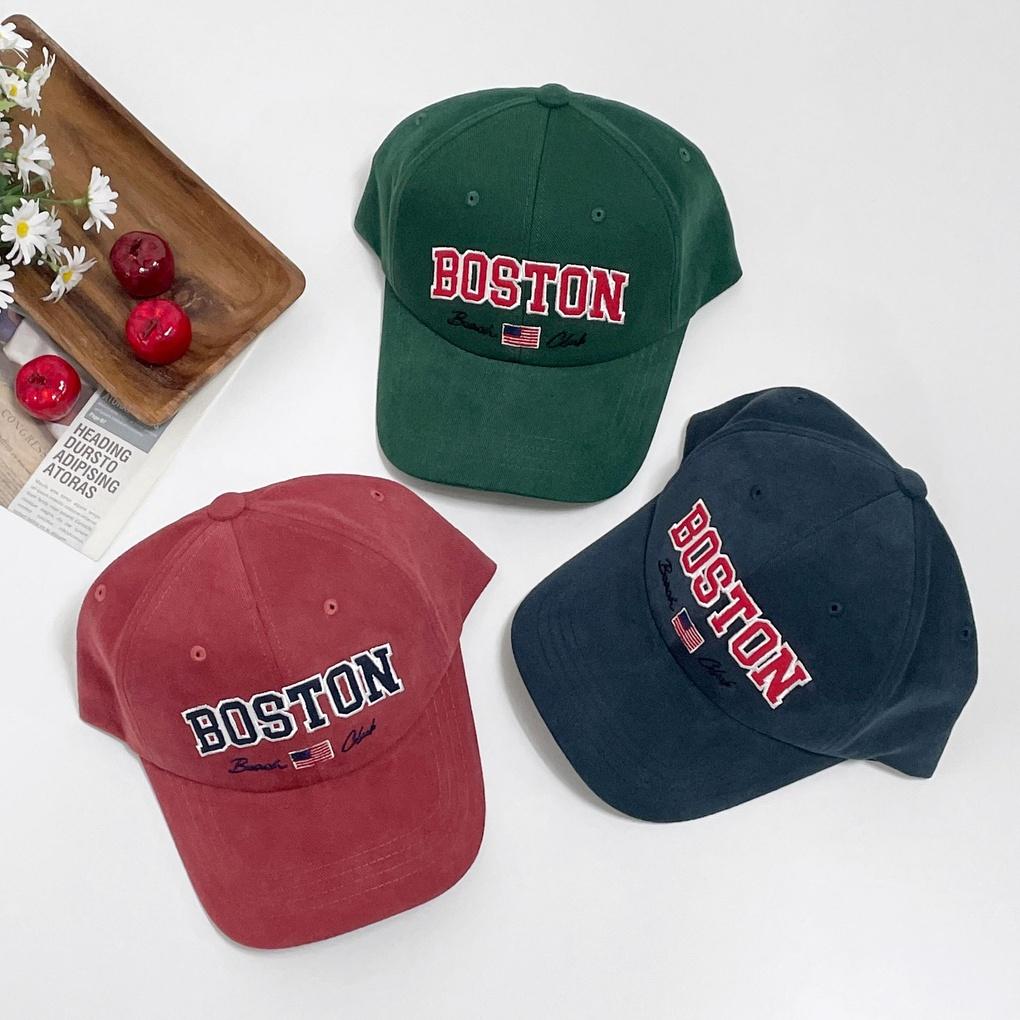 Women's and Men's Daily Oversized Boston Ball Cap Baseball Hat
