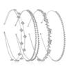 4pcs Glitters Wedding Headbands Rhinestones Hair Accessories for Women Elegant Bridal Party Hairpieces