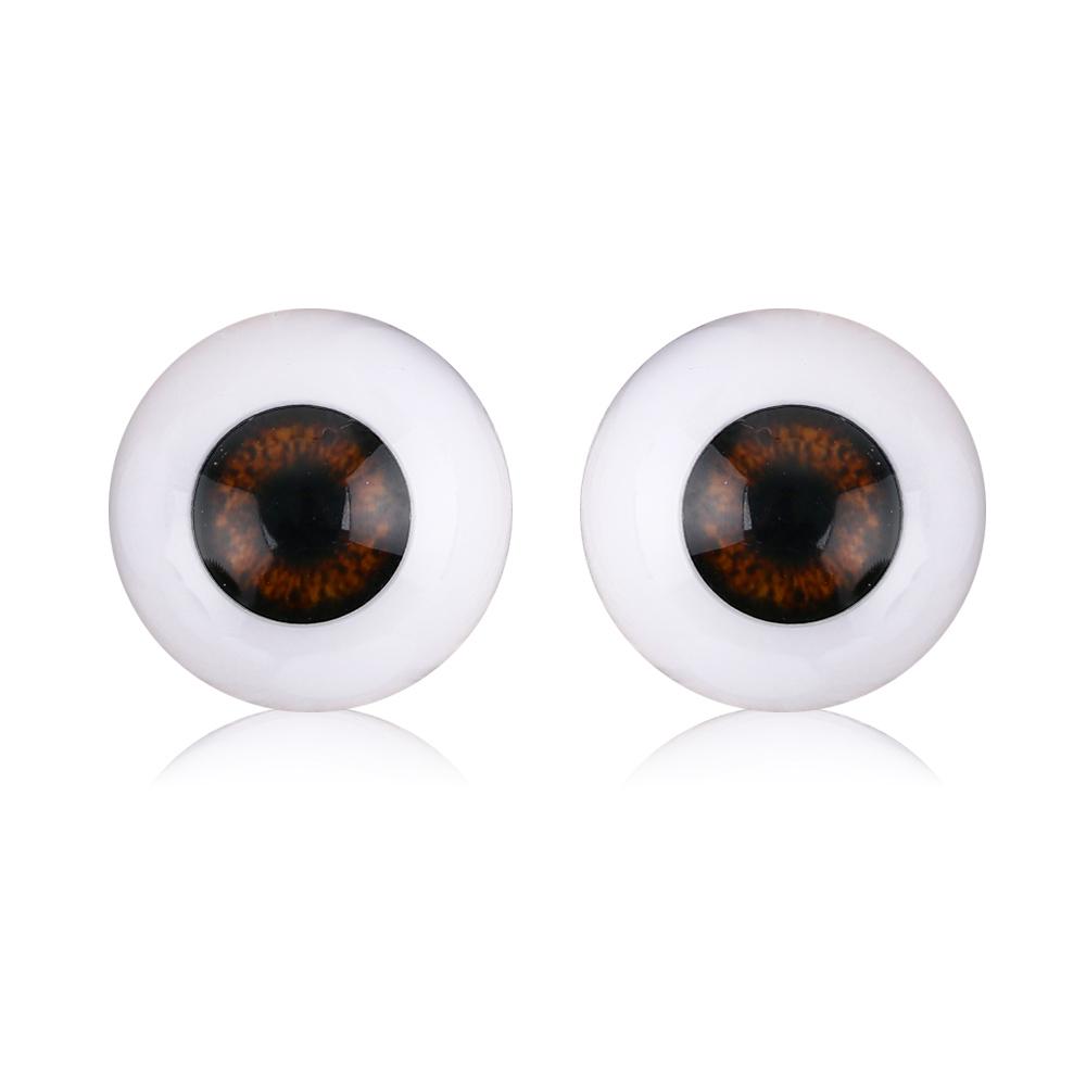 1 Paire 20/22/24 mm Oeil Faux Réaliste Demi-Rond Dos Creux Globules Oculaires Poupée Reborn Bébé DIY Masque Poupée Ours Animal Fabrication Poupée Jouet 20mm