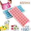 1-4PCS Silicone Ice Compartment Ice Cube Molds Easy Release Square Ice Mold for Whiskey Ice Ball Maker Kitchen Supplies
