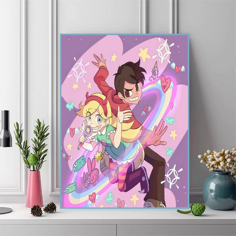 Star vs. the Forces of Evil 100% Round Full Drill 5D DIY Diamond Painting Embroidery Cross Stitch Rhinestone Décor