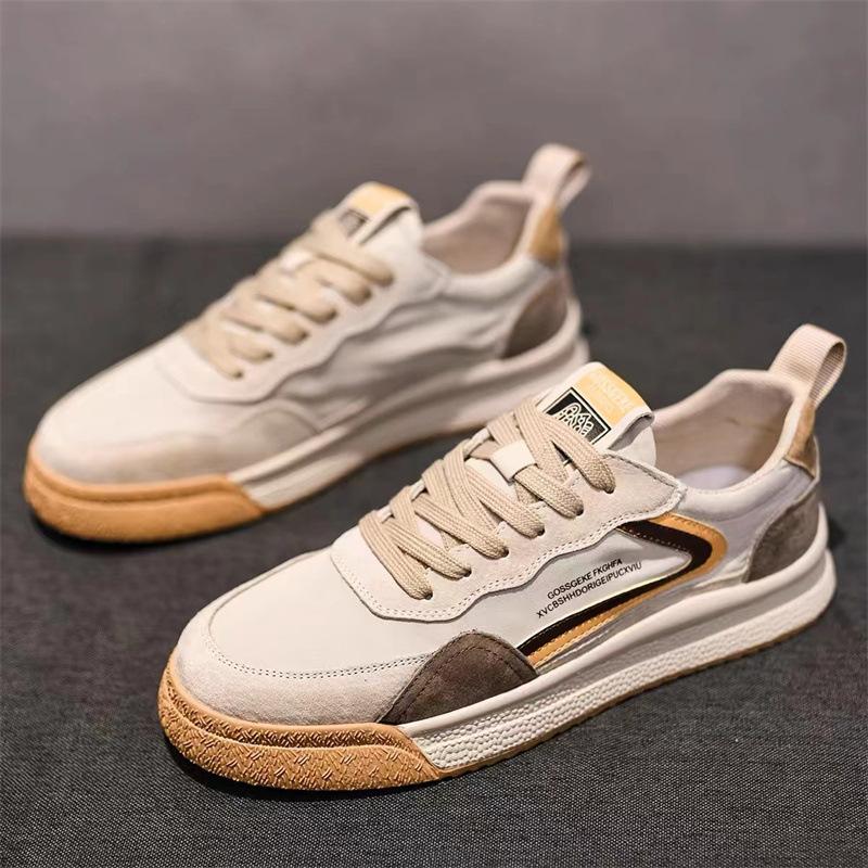 

Модные корейские новые дизайнерские кроссовки на платформе для мужчин, модные повседневные дышащие кожаные роскошные туфли для мужчин, весна-осень, Zapatos De Hombre 38