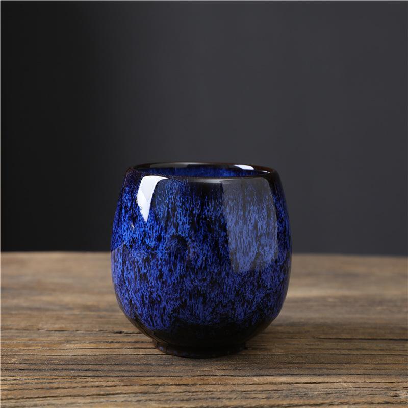 

Мастерская чашка с печным изменением, керамическая чайная пиала, чашка для концентрированного кофе, керамическая чашка, большая вместимость, ретро, чашка для кунг-фу 250ml