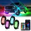 4pcs Dynamic Chassis Lights Colorful Lights with Various Flashing Modes Durable