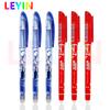 6Pcs Erasable Pen Gel Pen Durable Plastic Ink Blue 0.5mm Useful Student Erasable School Pen Stationery Supplies