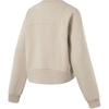 Li Ning Fitness Series Knitted Fabric Solid Color Loose Fit Fleece Lined Crew Neck Long Sleeved Sweatshirt Women's AWDU556-5