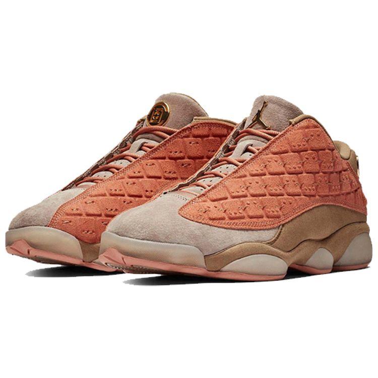 CLOT x Air Jordan 13 Retro Low NRG Terracotta Unisex Sneakers Orange Sepia-Stone Canteen AT3102-200