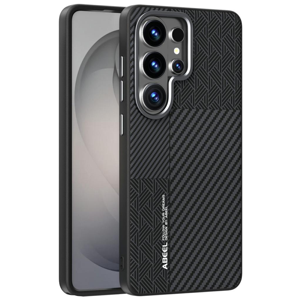 ABEEL For Samsung Galaxy S26 Ultra Magnetic Case PC + TPU + Aluminum Alloy + PU Leather Slim Phone Back Cover