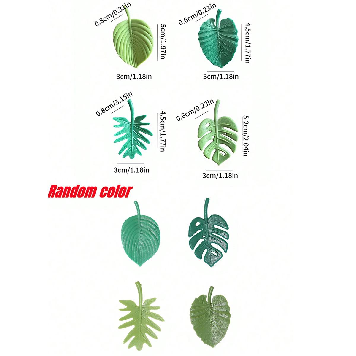 

4 шт. магнитов на холодильник в форме тропических листьев, симпатичное украшение для кухни, водонепроницаемые держатели для заметок и аксессуары для холодильника