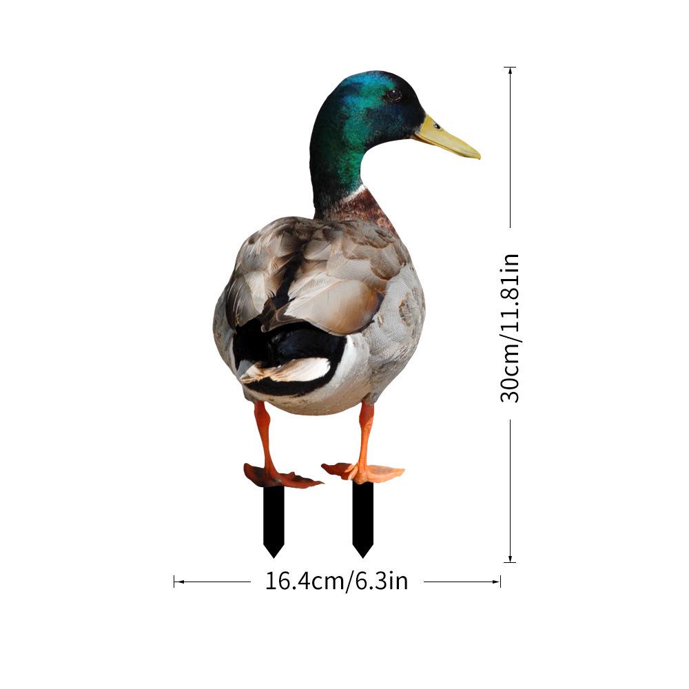 YKLU069-256 3D Rooster, Hen, Duck & Pig Outdoor Garden Decoration Plug