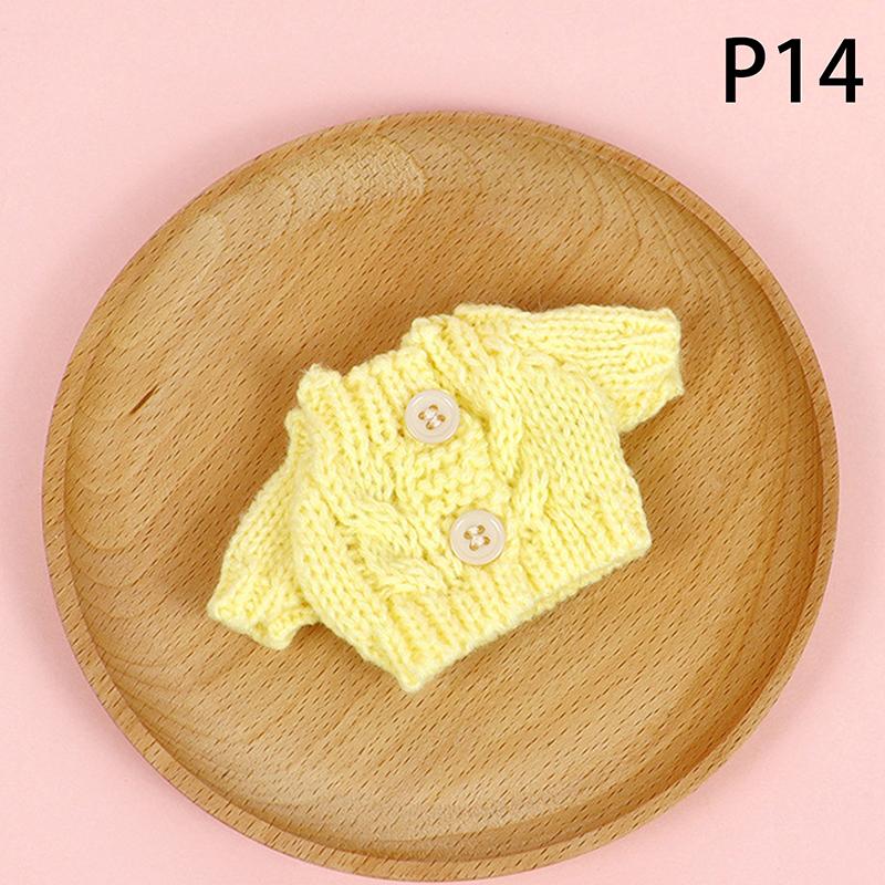 Cute Mini Plush Doll'S Clothes Outfit Accessories For Labubu Idol Dolls Knitted Sweater Clothing Diy Kids Girl Gift