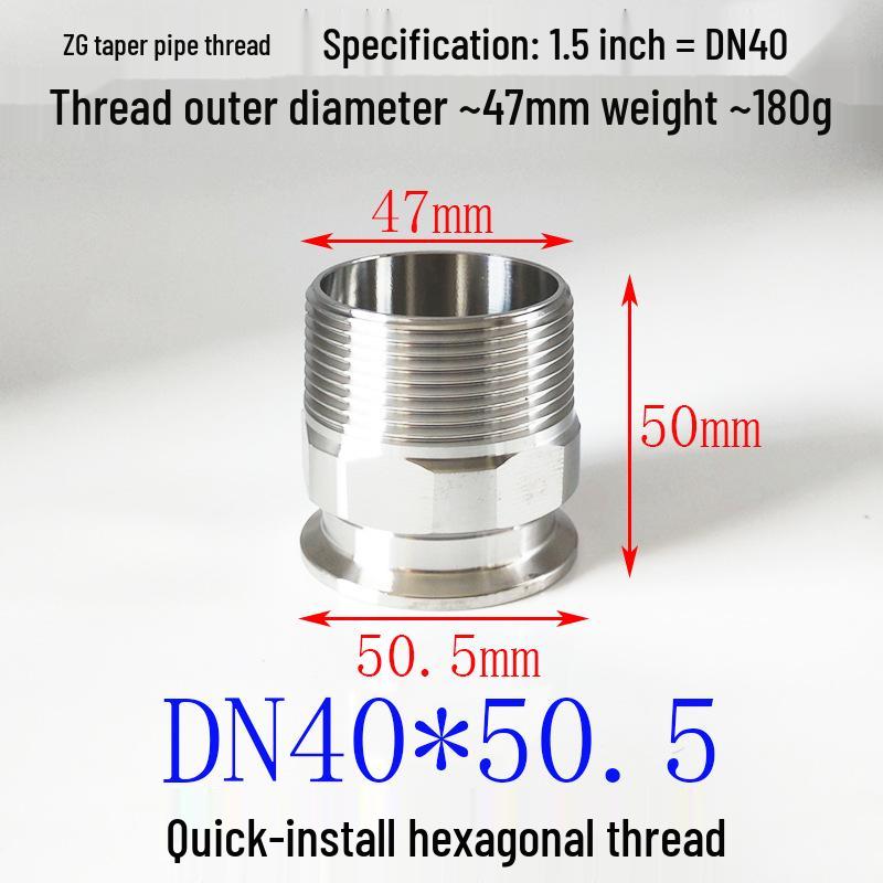 Hongshun Heavy-Duty Hex Quick Connect Stainless Steel Threaded Nipple with Chuck and Wrench Flats