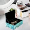 Boîte de Rangement à Bijoux en Verre Fleur Élégante Organisateurs Transparents Décoration d'Intérieur pour Organisation de Bagues Colliers et Boucles d'Oreilles