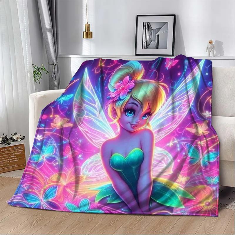 31 Style Disney Tinker Bell Printed Kids Blanket Soft and Warm Bedding for Bed Sofa Outdoor Travel Picnic Cover Blanket Gift Art